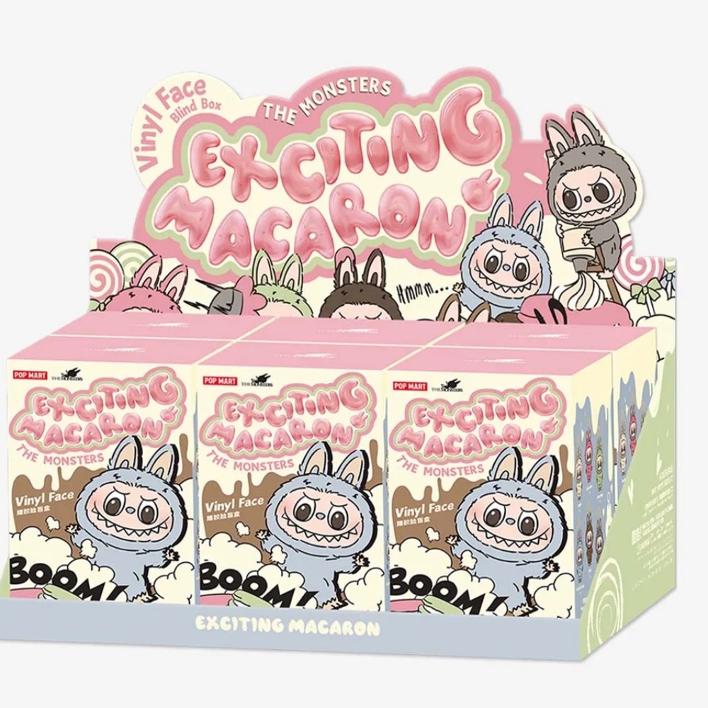 POP MART - THE MONSTERS - AUTHENTIC Exciting Macaron Vinyl Face - complete set
